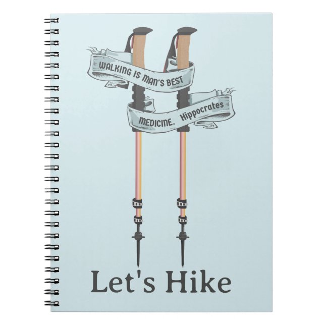 Caderno Espiral walking is the best medic Hippocrates hiking pulse (Frente)