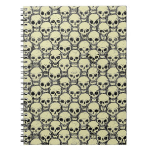 Caderno Espiral Wall o' Skulls