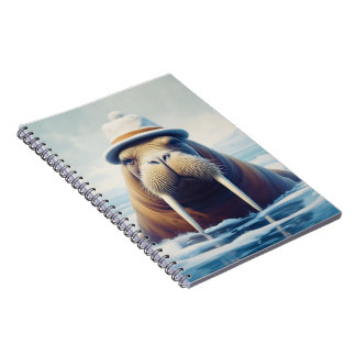 Caderno Espiral Walrus com chapéu