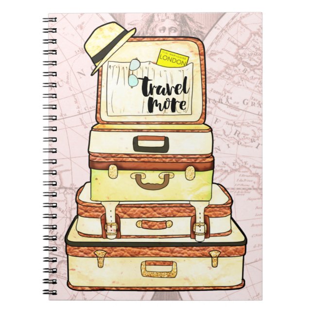 Caderno Espiral Wanderlust - Bagagem (Frente)