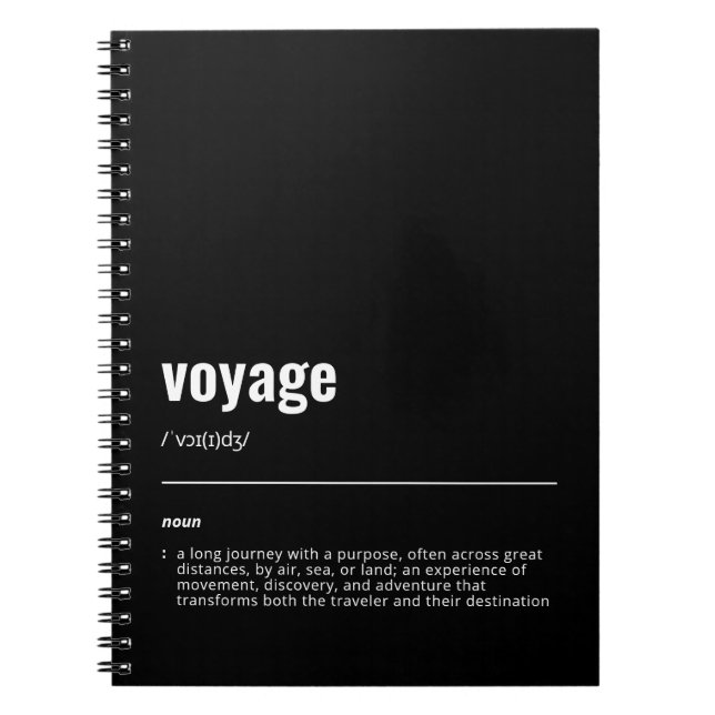 Caderno Espiral WanderTag - Notebook Preto de Voyage (Frente)