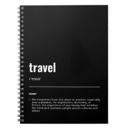 Caderno Espiral WanderTag - Notebook Viagem preto