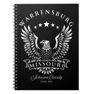Caderno Espiral Warrensburg Johnson County Missouri Águia Vintage