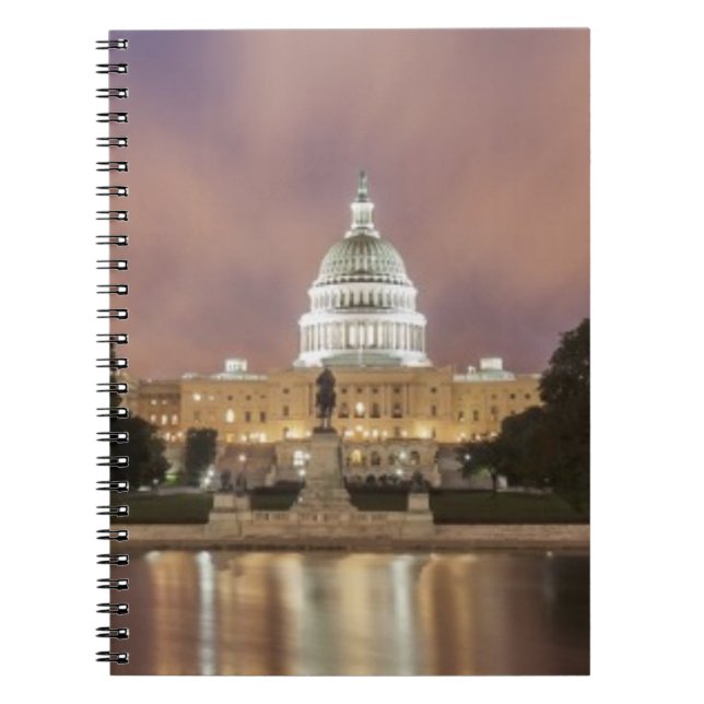 Caderno Espiral Washington DC, construção do Capitólio (Frente)