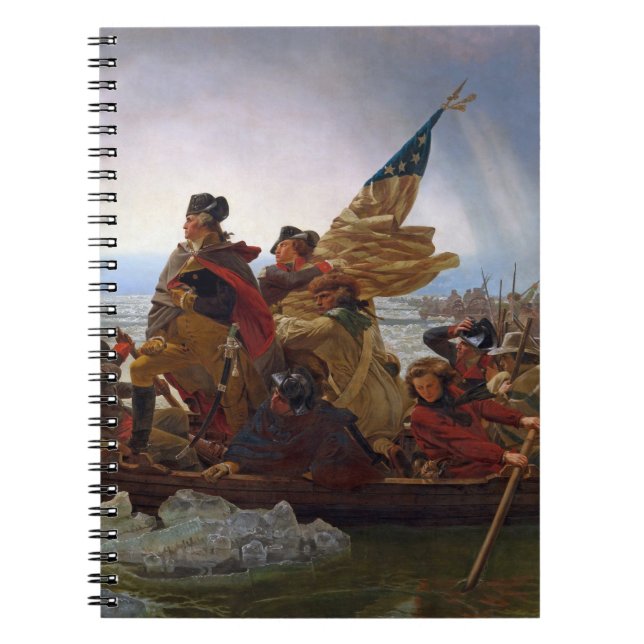 Caderno Espiral Washington que cruza o Rio Delaware (Frente)