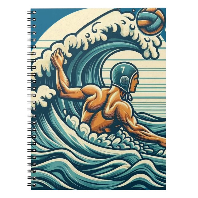 Caderno Espiral Water-polo Player Spiral Notepad (Frente)