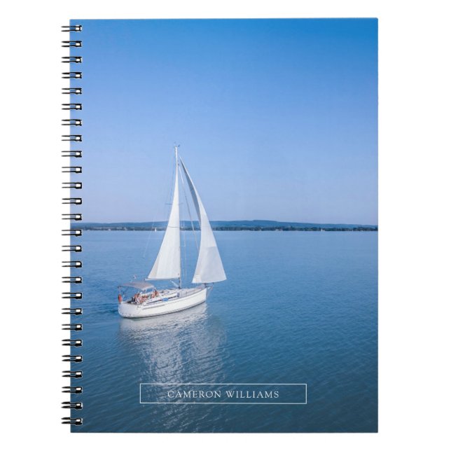 Caderno Espiral Water | Yacht at Lake Balaton Lake Hungary (Frente)