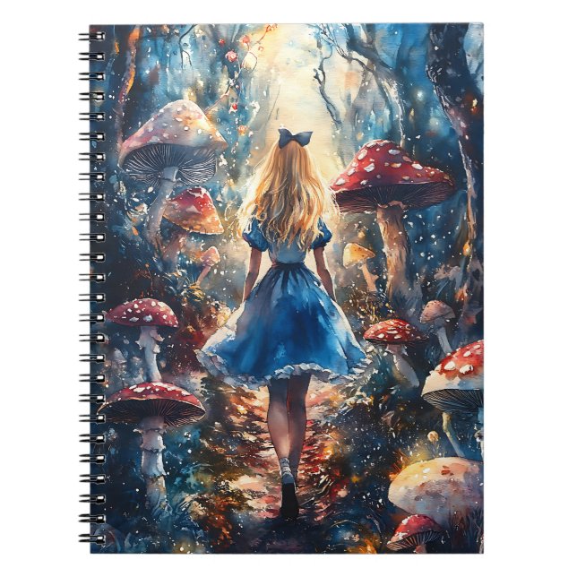 Caderno Espiral Watercolor Alice in Wonderland (Frente)