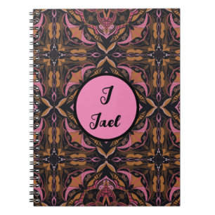 Caderno Espiral Watercolor Azulejo Black Espanhol Personalizado