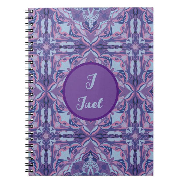 Caderno Espiral Watercolor Azulejo Violet Espanhol (Frente)