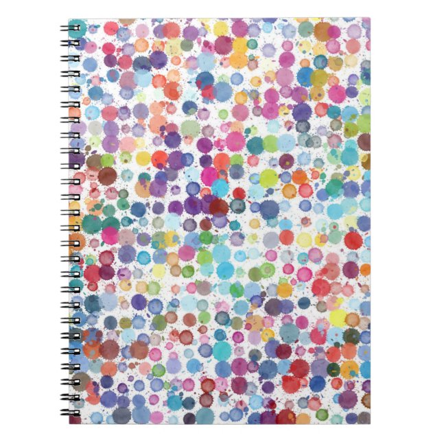 Caderno Espiral Watercolor Dots (Frente)