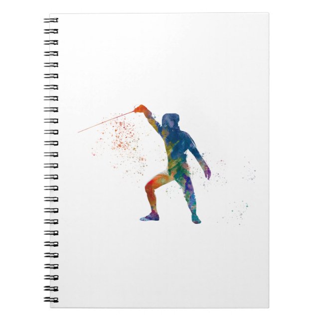 Caderno Espiral watercolor fencing (Frente)