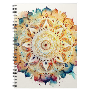 Caderno Espiral Watercolor Mandala