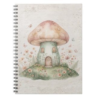 Caderno Espiral Watercolor Mushroom Spiral Notebook – Whimsical