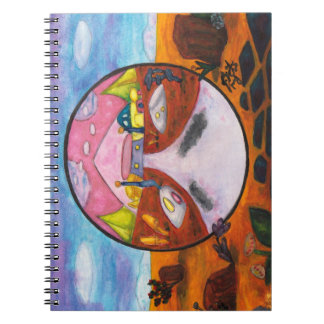 Caderno Espiral Watercolor Painting Science Fiction Dimension Art