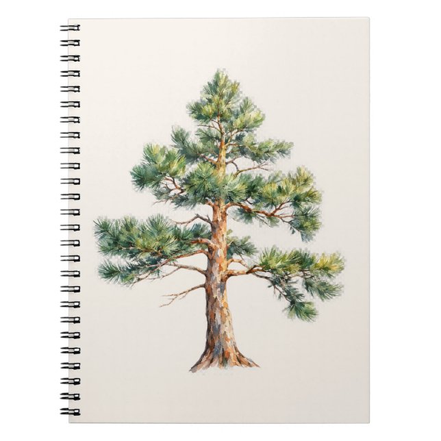 Caderno Espiral Watercolor Pine Tree (Frente)