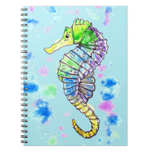 Caderno Espiral Watercolor Seacavalo
