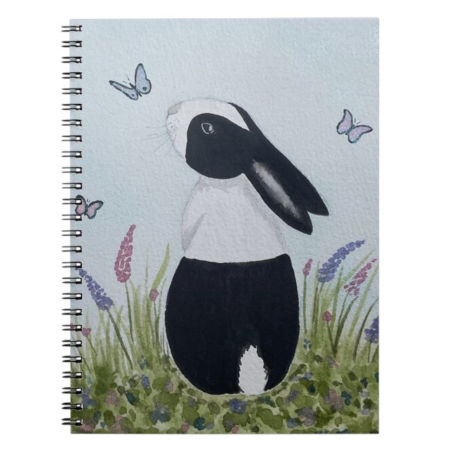 Caderno Espiral Watercolour Dutch Bunny Rabbit (Frente)