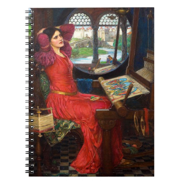 Caderno Espiral Waterhouse I Am Half-Sick of Shadows (Frente)