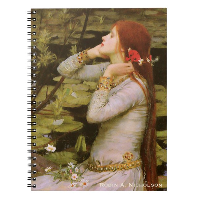Caderno Espiral Waterhouse Ophelia personalizada (Frente)