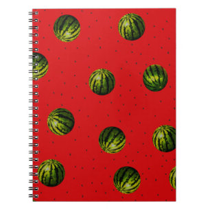 Caderno Espiral watermelon red and seeds