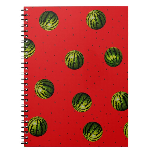 Caderno Espiral watermelon red and seeds (Frente)