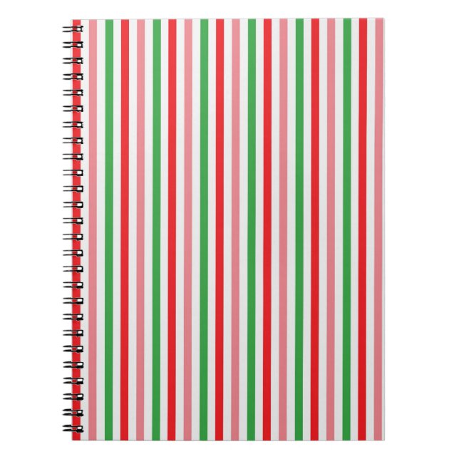 Caderno Espiral Watermelon Summer Strips Papel Digital (Frente)