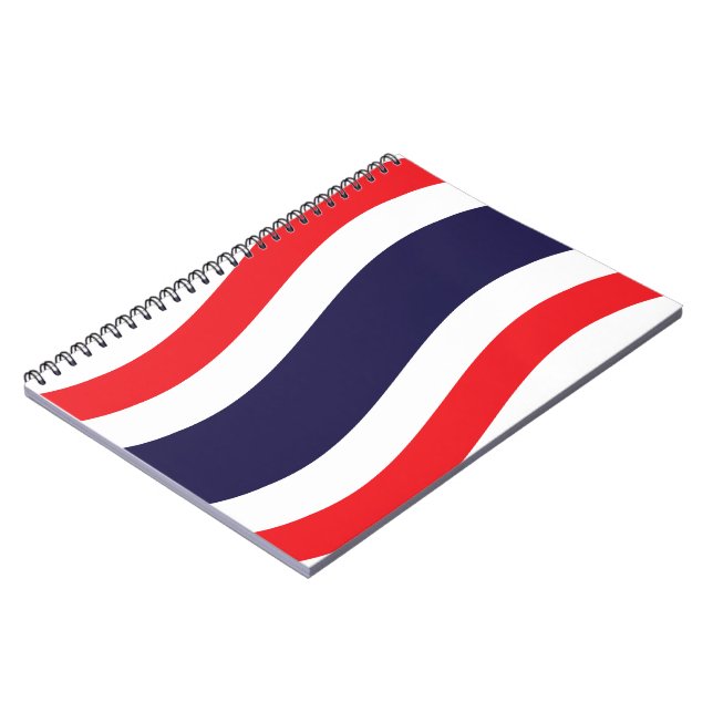 Caderno Espiral Wave de Bandeira Tailandesa (Left Side)