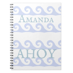 Caderno Espiral Waves Ahoy Personalizado