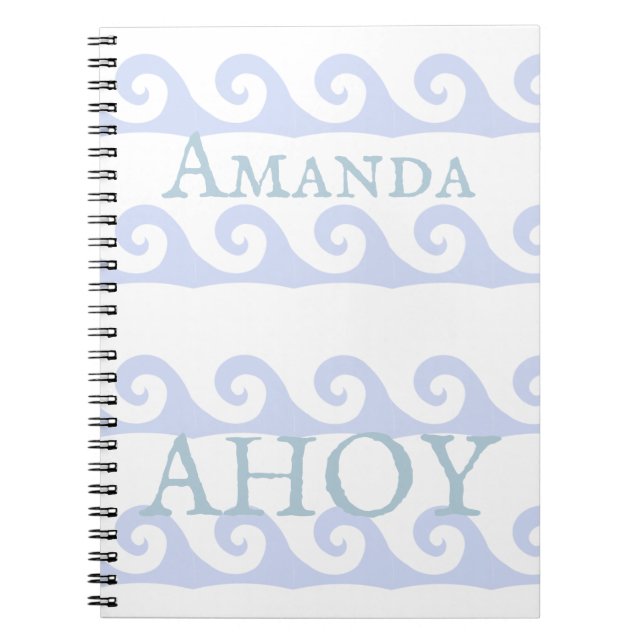 Caderno Espiral Waves Ahoy Personalizado (Frente)