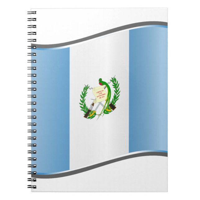 Caderno Espiral Wavy Guatemala Flag (Frente)