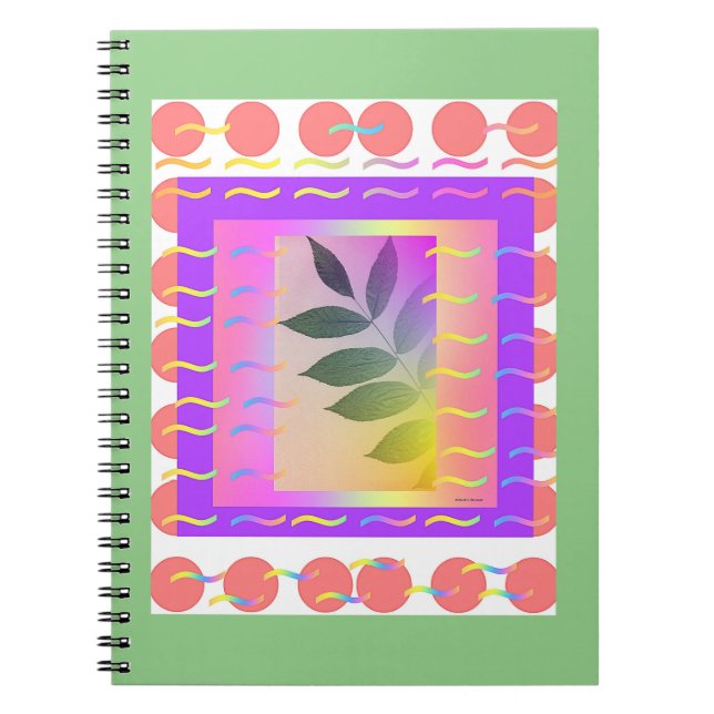 CADERNO ESPIRAL WAVY LEAF (Frente)