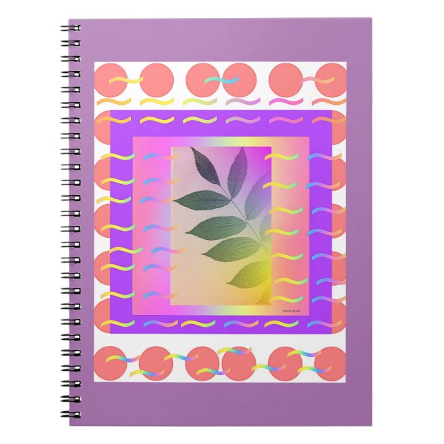 CADERNO ESPIRAL WAVY LEAF (Frente)