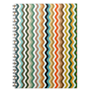 Caderno Espiral Wavy Multicolor Pattern
