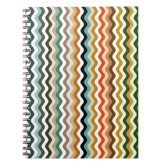 Caderno Espiral Wavy Multicolor Pattern (Frente)