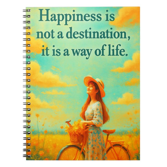 Caderno Espiral "Way of Life" (Modo de vida) - Nota de citação sob (Frente)