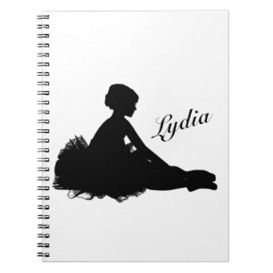 Caderno Espiral Weary Ballerina Personalizada w Nome