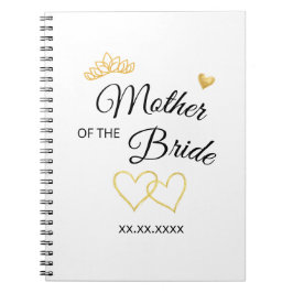 Caderno Espiral Wedding Party Role & Date Elegant Design