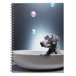 Caderno Espiral Weimaraner com notebook espiral com bolhas