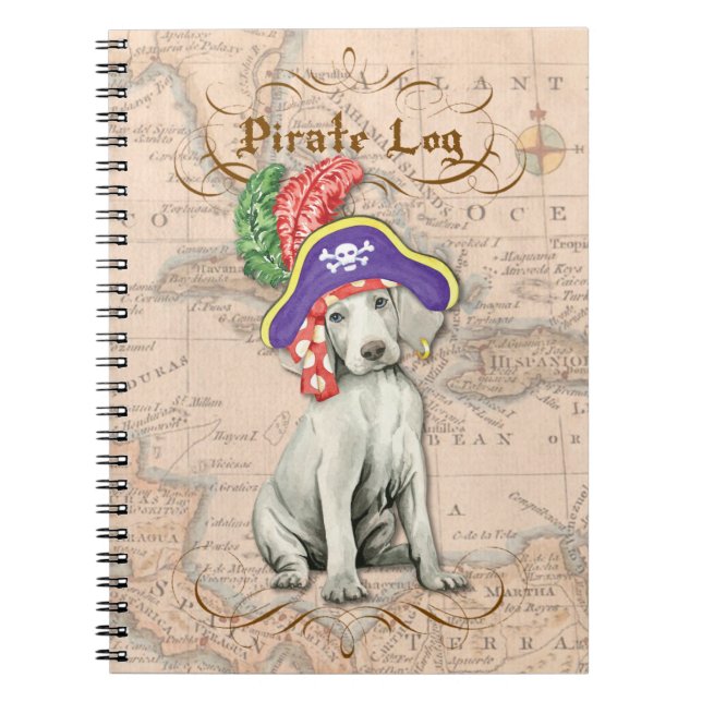 Caderno Espiral Weimaraner Pirate (Frente)