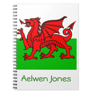 Caderno Espiral Welsh Flag