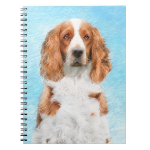 Caderno Espiral Welsh Springer Spaniel Painting - Arte Original de