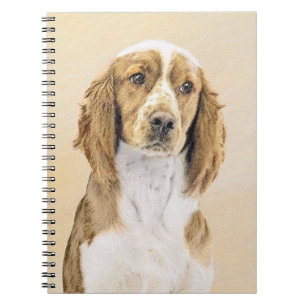 Caderno Espiral Welsh Springer Spaniel Painting - Arte Original De
