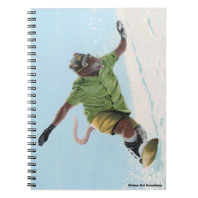 Caderno Espiral Wererat Snowboard Fantasy Art Notebook (Frente)