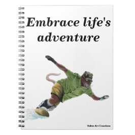 Caderno Espiral Wererat Snowboard Sports Fantasy Art Notebook