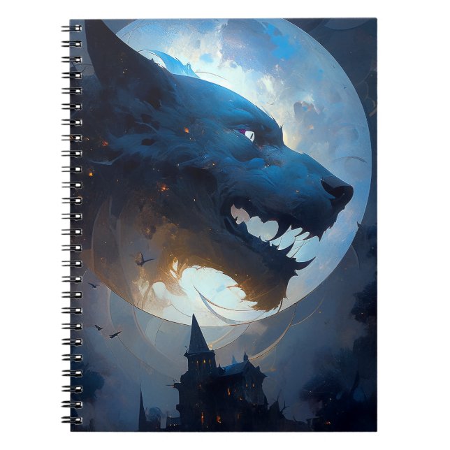 Caderno Espiral Werewolf Dark Fantasy Horror (Frente)