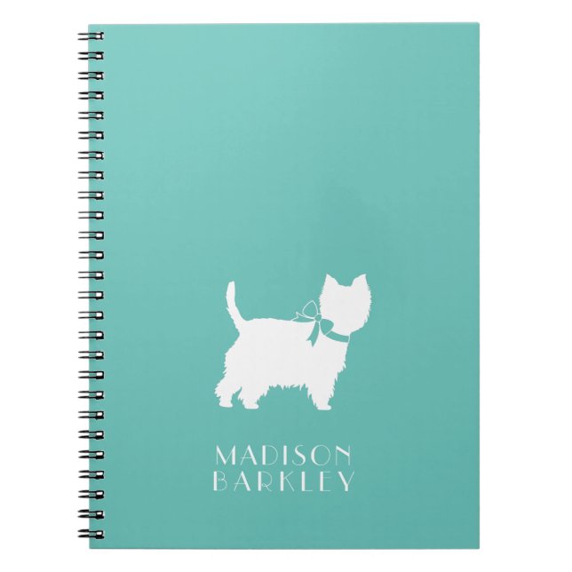 Caderno Espiral West Highland Terrier Dog Puppy Westie (Frente)