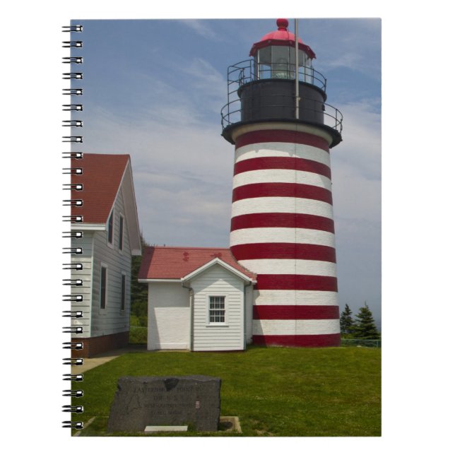 Caderno Espiral West Quoddy Head Lighthouse State Park é o (Frente)