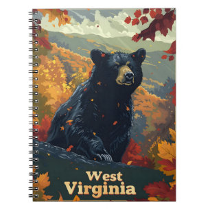 Caderno Espiral West Virginia Black Bear