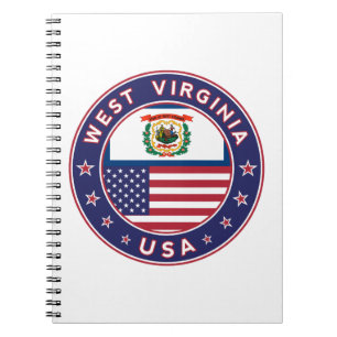 Caderno Espiral West Virginia, West Virginia Sticker, capa de tele